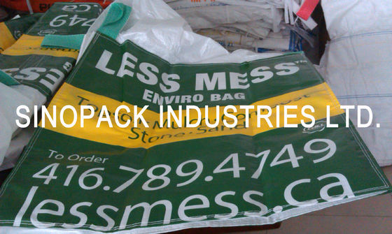 satın al U Panel Şekilli FIBC 4 Panel Baskılı BOPP Plastik Poşet Full open top online manufacture